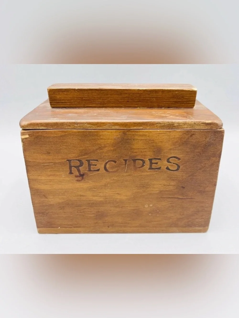 Vintage Wooden Recipe Box